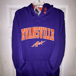 🏀🏟️ University of Evansville Aces Marquee Varsity Blue Hoodie 🏟️⚾️
